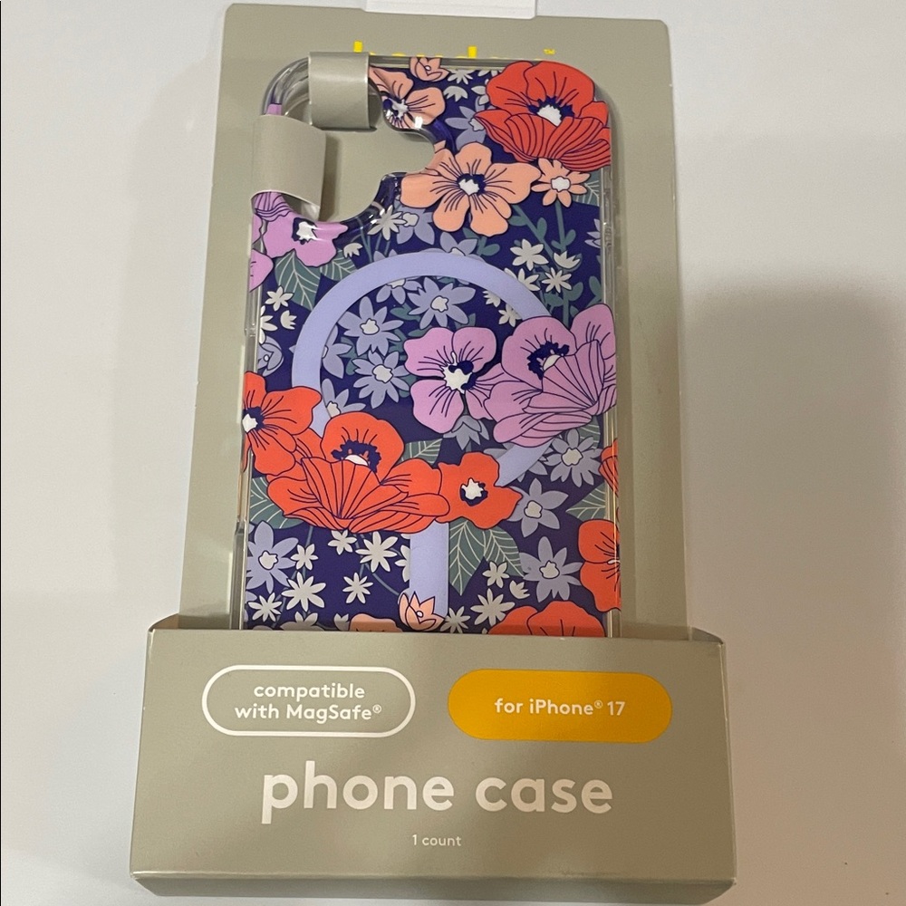 heyday Floral Phone Case for iPhone 17 - Purple and Red